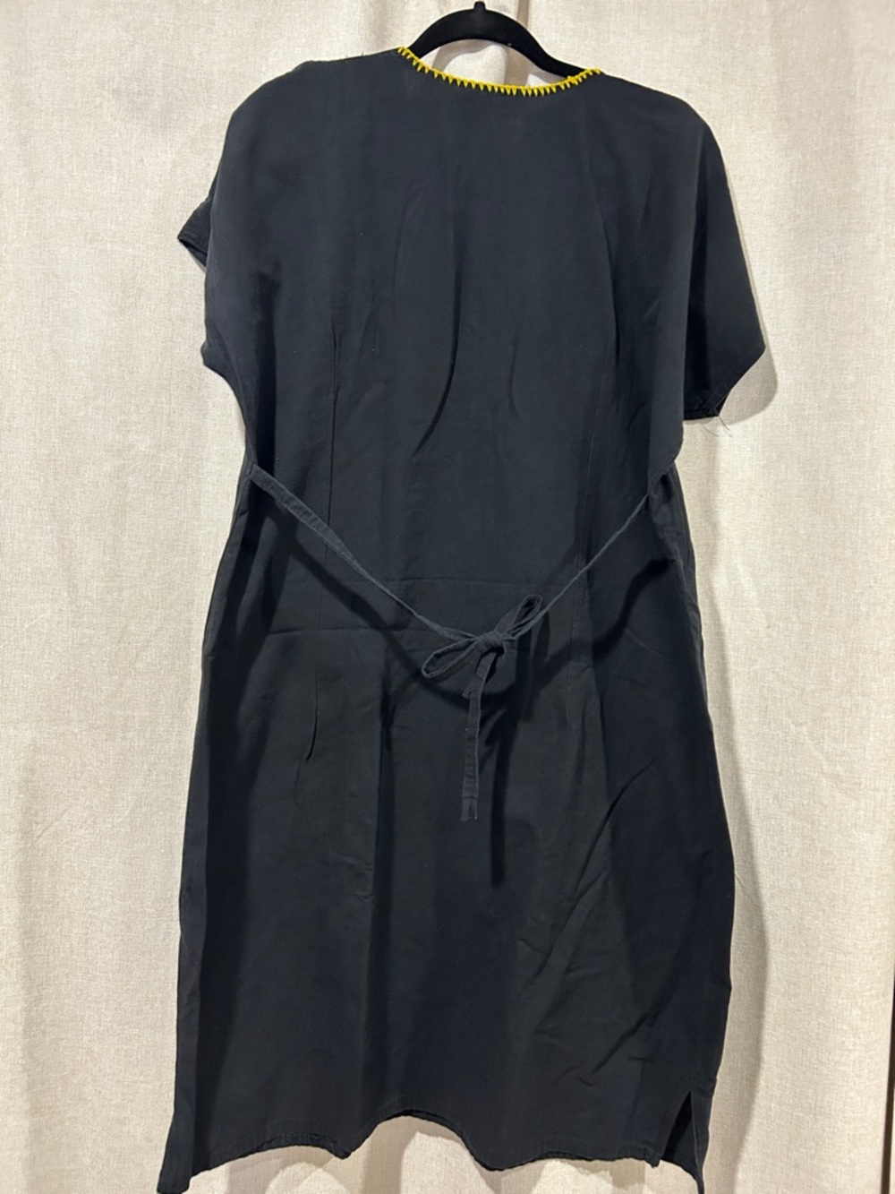 MEXICANA Black Dress with Multicolor Floral Embroidery - Picture 5 of 5